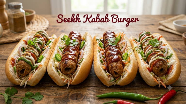 My Secret to Pan-Fried Seekh Kababs Burger that don’t Break