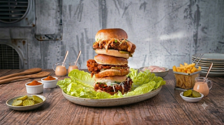 My Ultimate Guide: How I Make a Towering Crispy Chicken Burger Stack