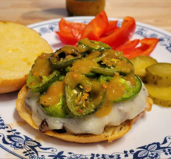 Chicken Jalapeno Burger With Chipotle Sauce