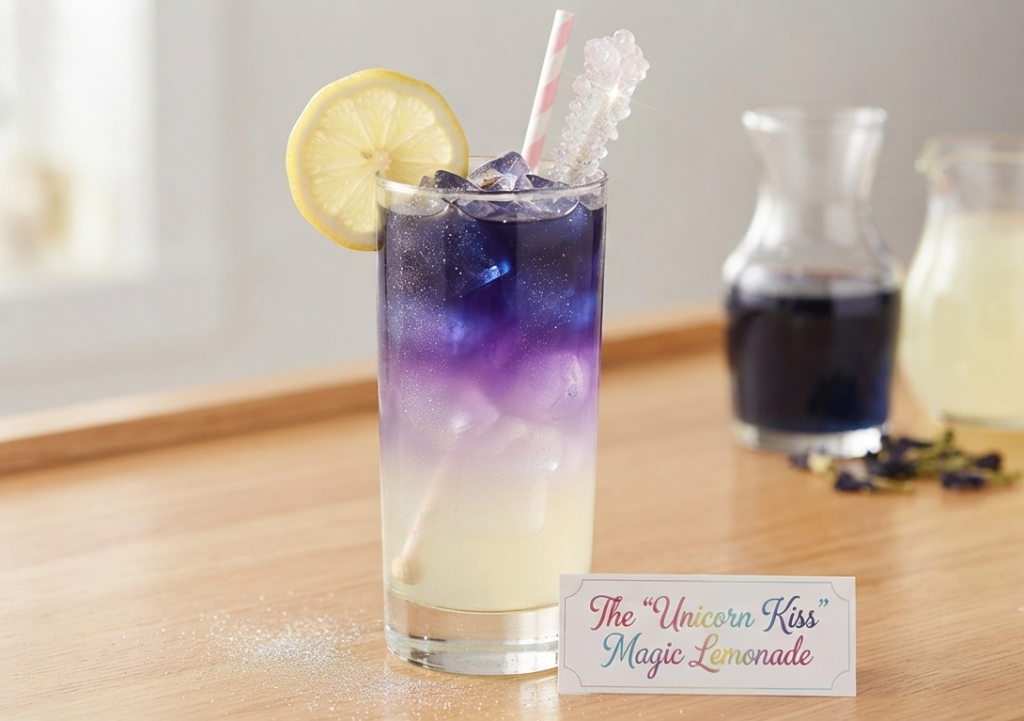 The "Unicorn Kiss" Magic Lemonade (Non-Alcoholic)