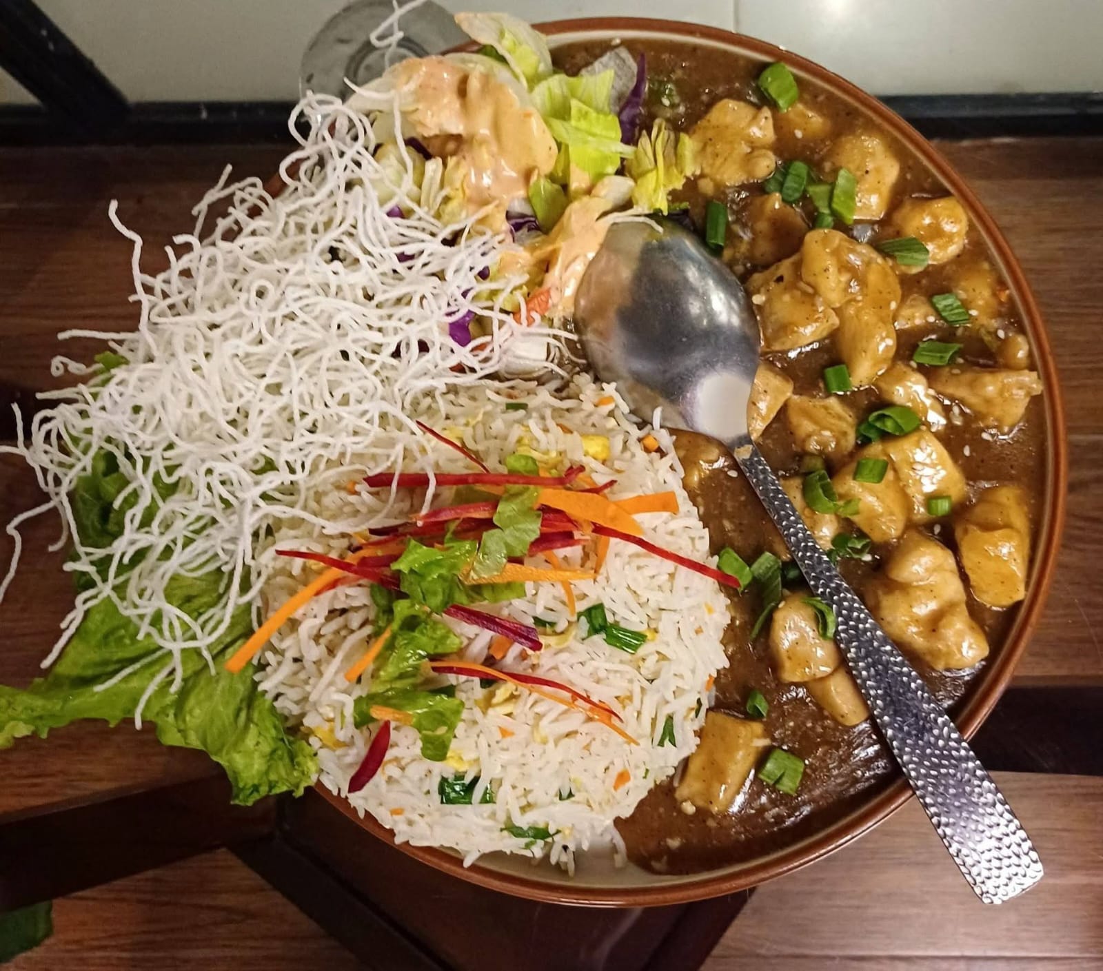 Chicken Black Pepper with Egg Fried Rice (Restaurant-Style Chinese Platter at Home)