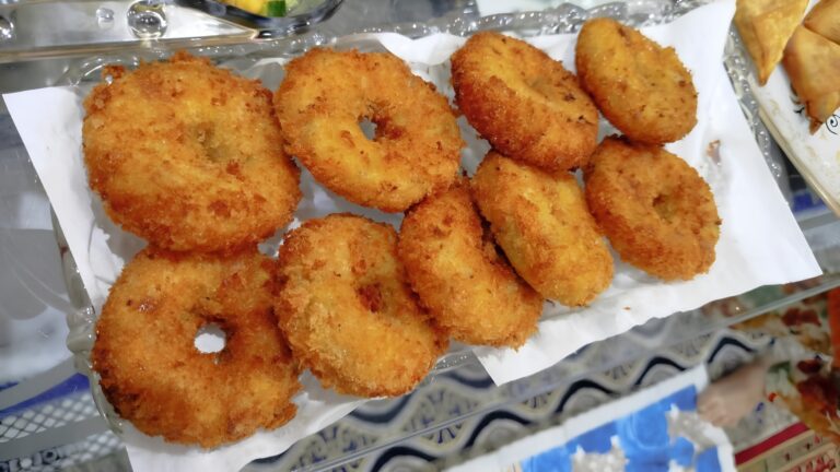 Spicy Chicken Potato Doughnuts (Crispy Ring Cutlets for Iftar and Tea Time)