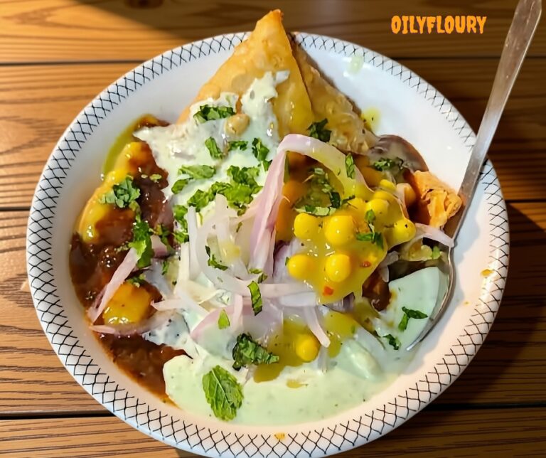 Samosa Chaat Recipe (My Ramzan Iftar Plate with Kathiawari Chanay)